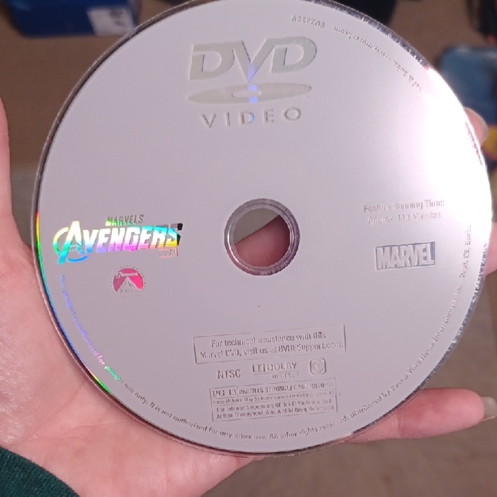 Marvel Avengers Silver DVD Disc